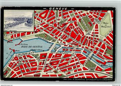 1200 Genève Genf - Rade de Geneve Stadtplan - 10258127