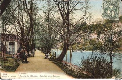 Geneve GE Rhone Ufer Sentier des Saules