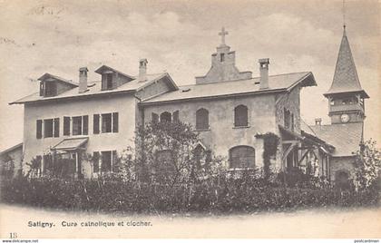 Suisse - SATIGNY (GE) Cure catholique et clocher - Ed. E.C. 13