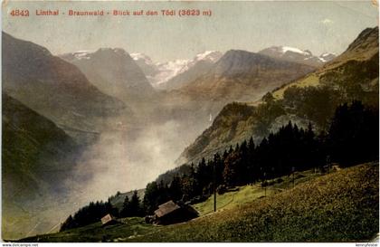 Linthal, Braunwald, Blick auf den Tödi