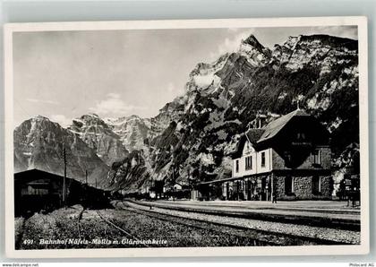 8752 Näfels Foto AK Bahnhof - 13306288