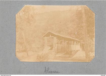 SUISSE  -  Cliché Albuminé en 1904  -  ALVANEU  -  Pont Couvert   -  Voir description