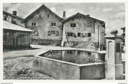 Switzerland postcard Feldis im Domieschg Dorfplatz