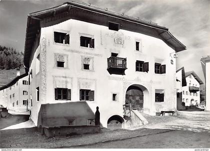 Schweiz - GUARDA (GR) Haus Könz - POSTKARTENGRÖSSE 15 cm x 10 cm