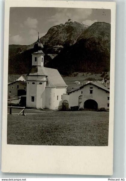 7522 La Punt-Chamues-ch 1936 Foto AK Kirche - 38071568
