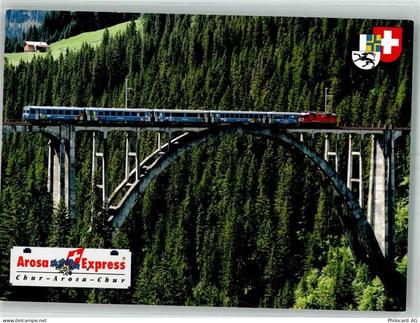7057 Langwies Foto AK Eisenbahn Arosa-Express Langwieser Viadukt - 38193775