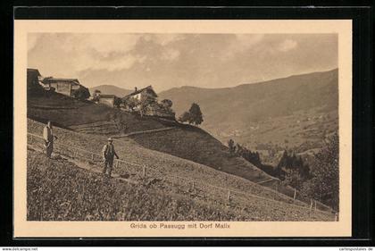 AK Passugg, Ortsansicht mit Dorf Malix