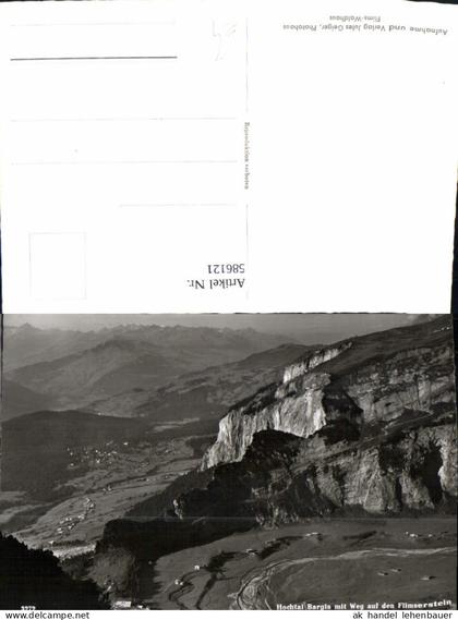 586121,Hochtal Bargis m. Weg a. d. Flimserstein Trin Switzerland