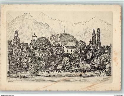 7013 Reichenau Domat/Ems Künstlerkarte Bienfaisance Schloss Reichenau si... - 11051569