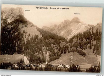 7434 Sufers 1919 Foto AK Splügenroute - 38211281