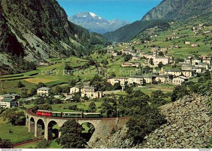 Brusio Bernina GR Panorama Eisenbahnviadukt