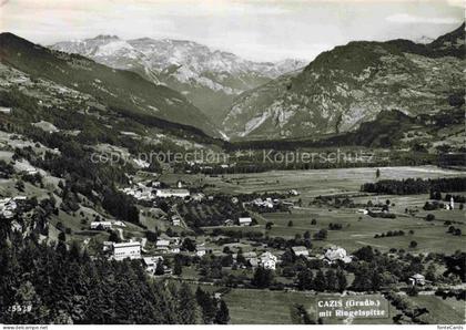 Cazis Hinterrhein GR Fliegeraufnahme mit Ringelspitze