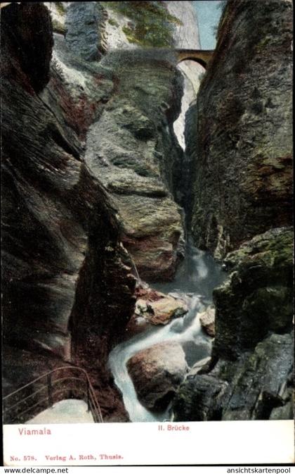 CPA Viamala Zillis Reischen Graubünden, Brücke