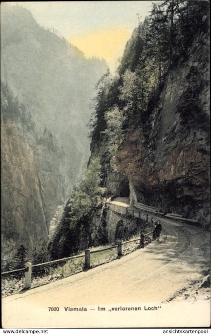 CPA Zillis Reischen Viamala Kt. Graubünden, Im verlorenen Loch