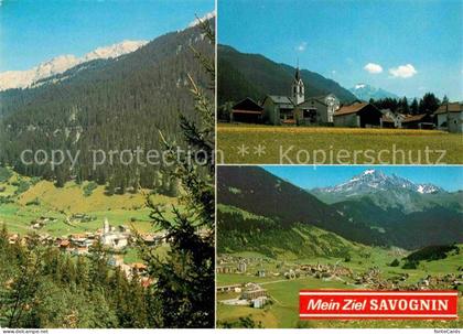 Cunter Tinizong und Savognin Landschaftspanorama Alpen