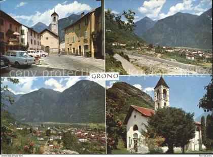 Grono Dorfpartie Kirche Panorama