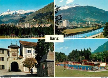 Ilanz GR Obertor Brigelserhoerner Piz Mundaun Schwimmbad