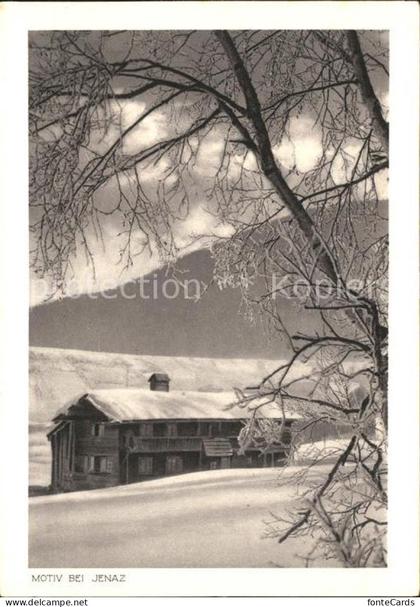 Jenaz Berghaus tief verschneit