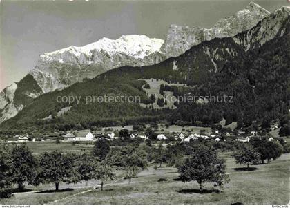 Jenins Landquart GR mit Falknis und Gleckoerner