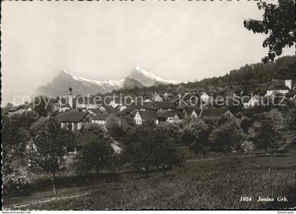 Jenins Ortsansicht mit Kirche Alpenblick