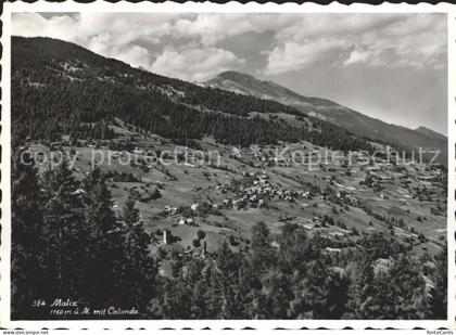 Malix Panorama mit Calanda Buendner Alpen