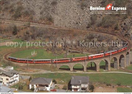 Rhaetische Bahn Bernina-Express Kehrviadukt Brusio