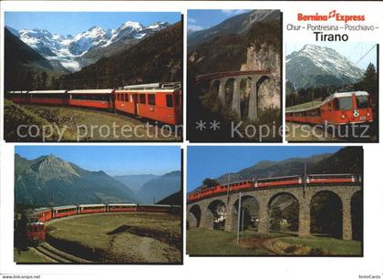 Rhaetische Bahn Bernina-Express Morteratsch Landwasser-Viadukt Alp Gruem Brusio