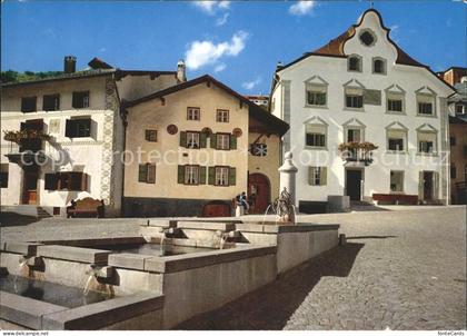 Scuol Tarasp Vulpera Dorfplatz Scuol
