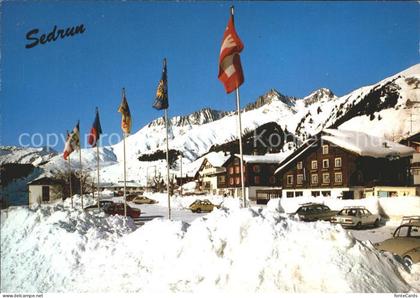 Sedrun Tujetsch Ortsansicht Fahne