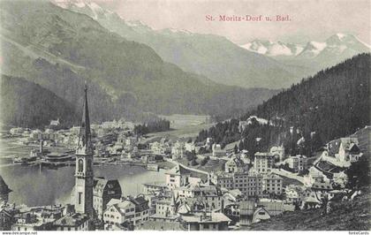 St Moritz  SANKT MORITZ GR Dorf und Bad Ortsansicht