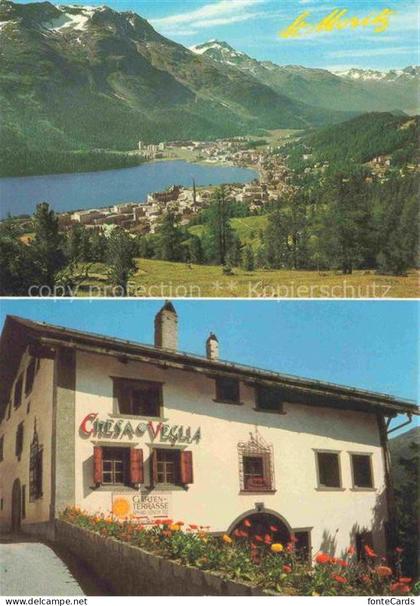 St Moritz  SANKT MORITZ GR Panorama Alpen Chesa Veglia Gaststaette