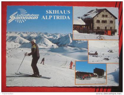 Samnaun (GR) - Mehrbildkarte "Luftseilbahnen Samnaun - Skihaus Alp Trida"