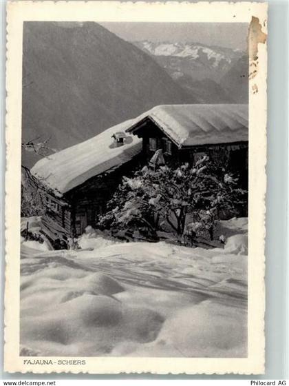 7220 Schiers - Winter Hütte Faijauna Serie Heimatbilder - 39696460