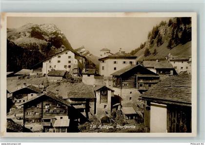 7435 Splügen 1932 Foto AK Dorfpartie AK - 13097817