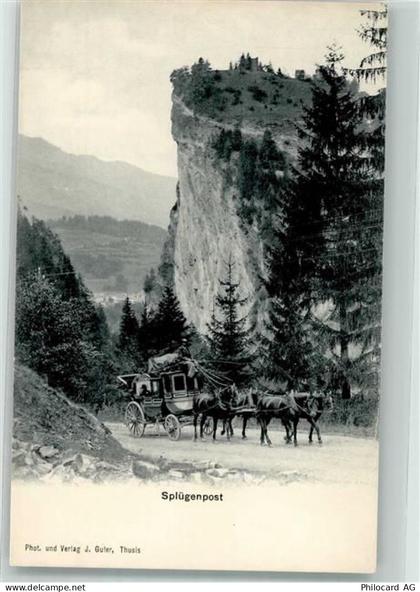 7435 Splügen - Splügenpost Postkutsche - 13289324