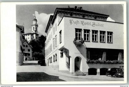 7450 Tiefencastel Foto AK Hotel Julier Auto - 10735324