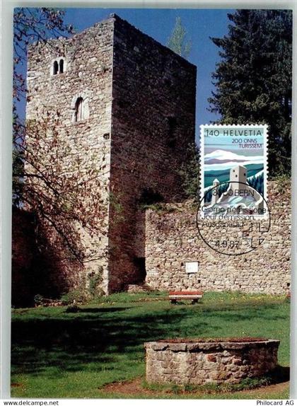 7158 Waltensburg Vuorz Staziun Sonderstempel Burg Ruine Jörgenberg Brief... - 38211193