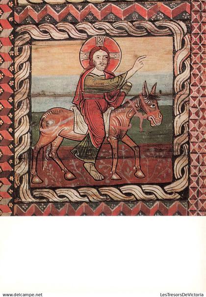 SUISSE - Zillis - St Martinskirche - Einzug in Jerusalem - Entrée - Jésus - Eglise - Âne - religion - Carte postale