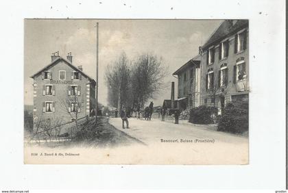 BONCOURT SUISSE 2156  FRONTIERE (ATTELAGE CHEVAL BRASSERIE ET PETITE ANIMATION) 1907