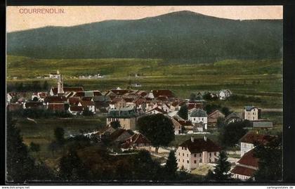AK Courrendlin, Teilansicht mit Strassenpartie