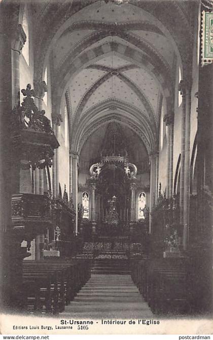 Suisse - SAINT-URSANNE (JU) Intérieur de l'église - Ed. Louis Burgy 5105