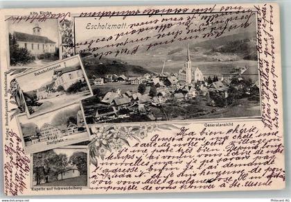 6182 Escholzmatt 1904 Foto AK Dorfplatz Kirche Bahnhofstrasse Kapelle Sc... - 13597838