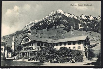 AK Flühli /Entlebuch, Kurhaus Flühli mit Kirche