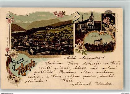 6010 Kriens 1897 BOAKC Lithographie Schloss Schauensee Kirche Edelweiß V... - 13702269