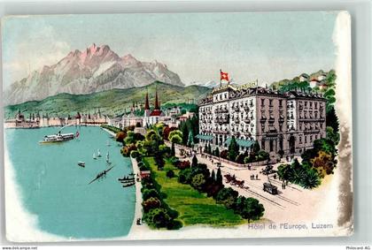 6000 Luzern Lucerne 1908 - Hotel Europe DS - 39377657