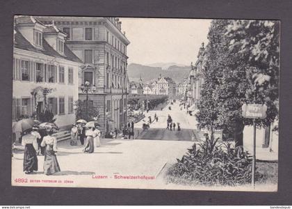 Suisse LU Lucerne Luzern Schweizerhofquai  (animée 22661)