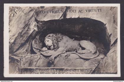 SWITZERLAND, Vintge postcard, Lucerne, Lion Monument