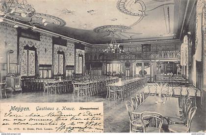 Schweiz - MEGGEN (LU) Gasthaus z. Kreuz - Konzertsaal - Verlag E. Goetz 1776