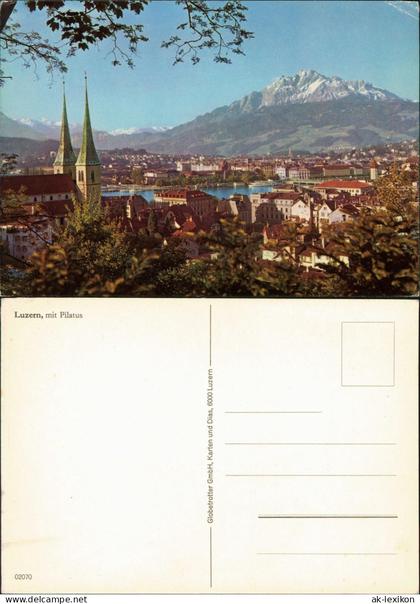 Ansichtskarte Luzern Lucerna mit Pilatus 1972