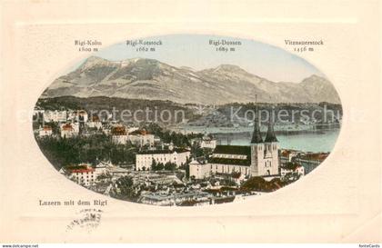 Luzern  LU Luzern mit Rigi